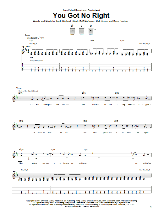 Produktgalerie: Seite 1 von 1 You Got No Right, Velvet Revolver, Gitarre