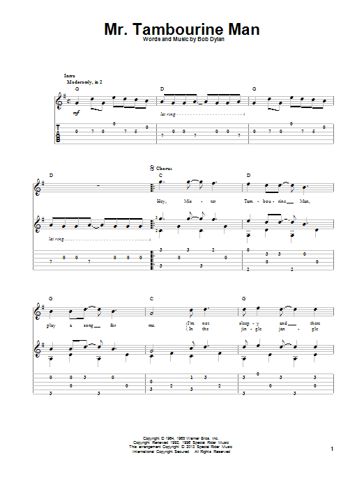Produktbild zu: Mr. Tambourine Man