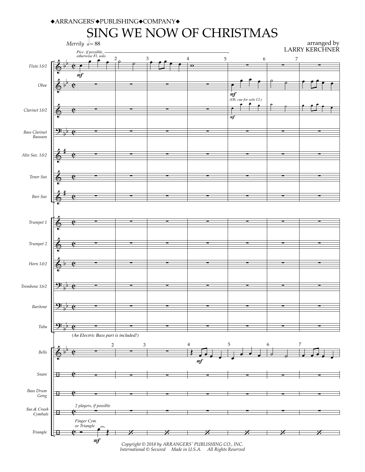 Product picture to: Sing We Now of Christmas (arr. Larry Kerchner) - Conductor Score (Full Score)