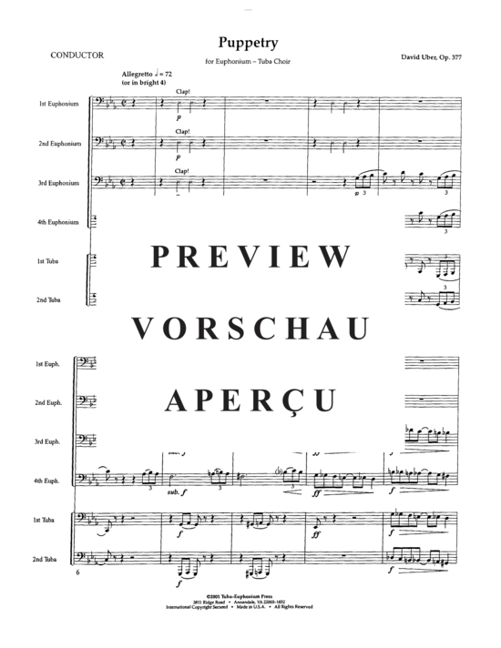 Produktgalerie: Seite 4 von 21 Puppetry , , (Tuba Ensemble EEEETT)