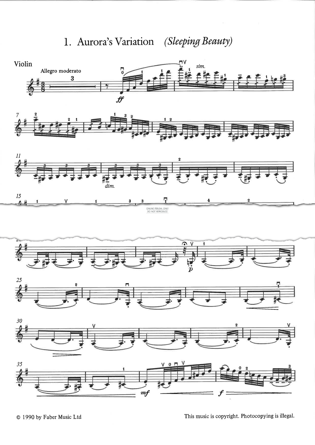 Product gallery: Page 1 of 1 Aurora's Variation (from 'Sleeping Beauty'), Pyotr Ilyich Tchaikovsky