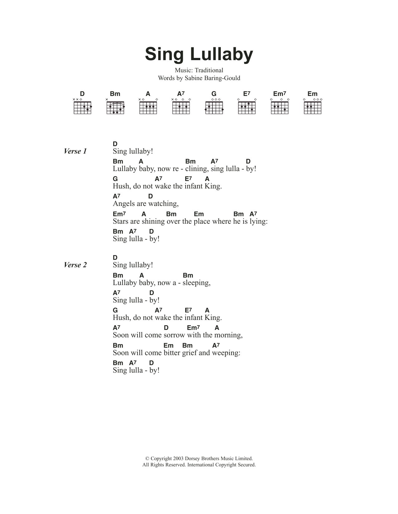 Product gallery: Page 1 of 1 Sing Lullaby, Traditional Carol