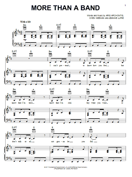Produktgalerie: Seite 1 von 1 More Than A Band, Lemonade Mouth (Movie), Gesang, Gitarre, Klavier