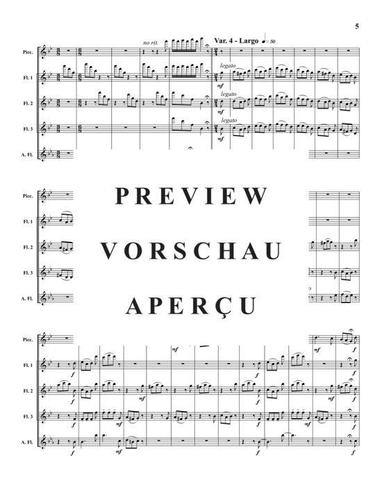 gallery: Variations on an American Hymn Tune , , (Flöten-Ensemble)