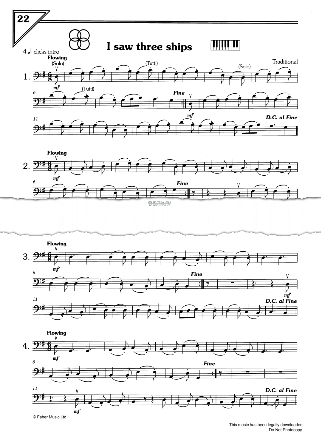 Produktgalerie: Seite 1 von 1 I Saw Three Ships, Traditional, Kontrabass