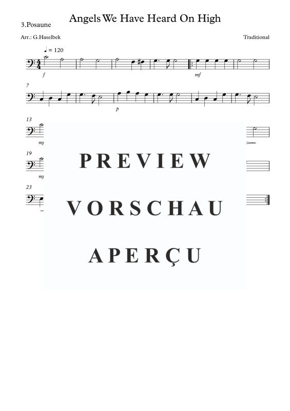 Produktgalerie: Seite 5 von 6 Angels We Have Heard On High, , (Posaunen Quartett)
