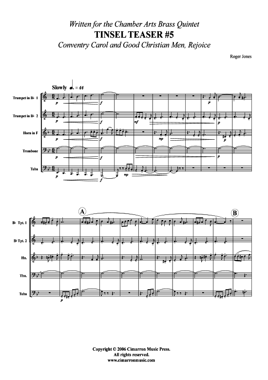 Produktbild zu: Tinsel Teaser 5 Coventry Carol, Good Christian Men Rejoice