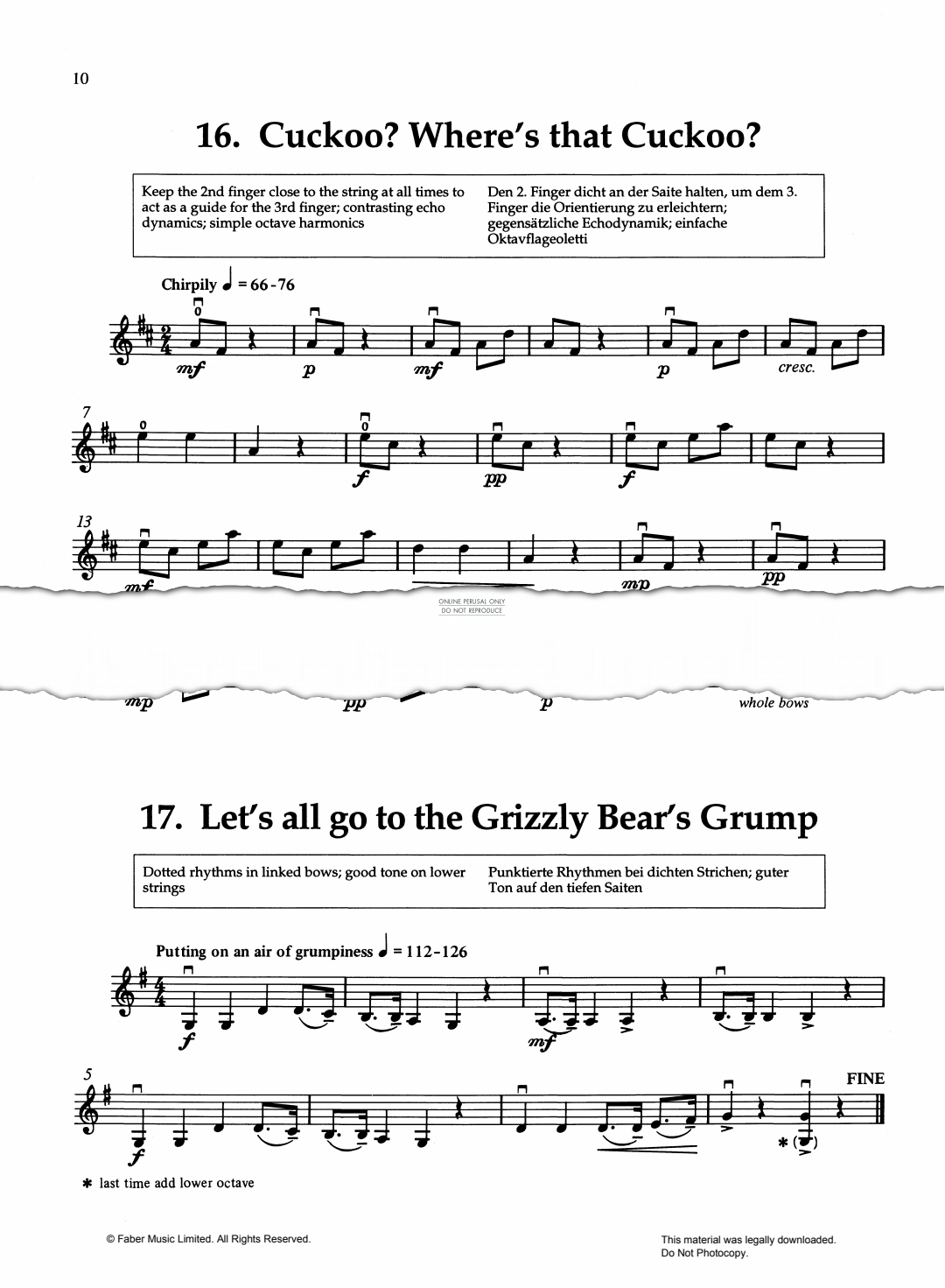 Produktgalerie: Seite 1 von 1 Where's That Cuckoo?/The Grizzle Bear's Grump/Tawny Owl Blues, Mary Cohen, Violine