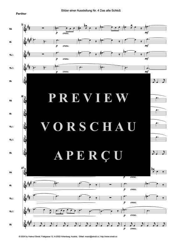 Produktgalerie: Seite 7 von 11 Promenade, Das alte Schloß, , Saxophon Quintett