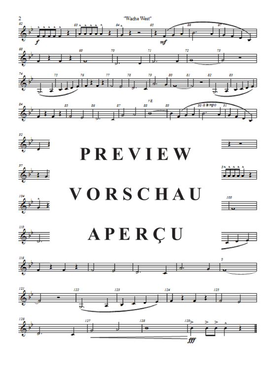 Produktgalerie: Seite 21 von 21 Wache West , , (Blechbläserquintett + Trillerpfeife, Schlagzeug)