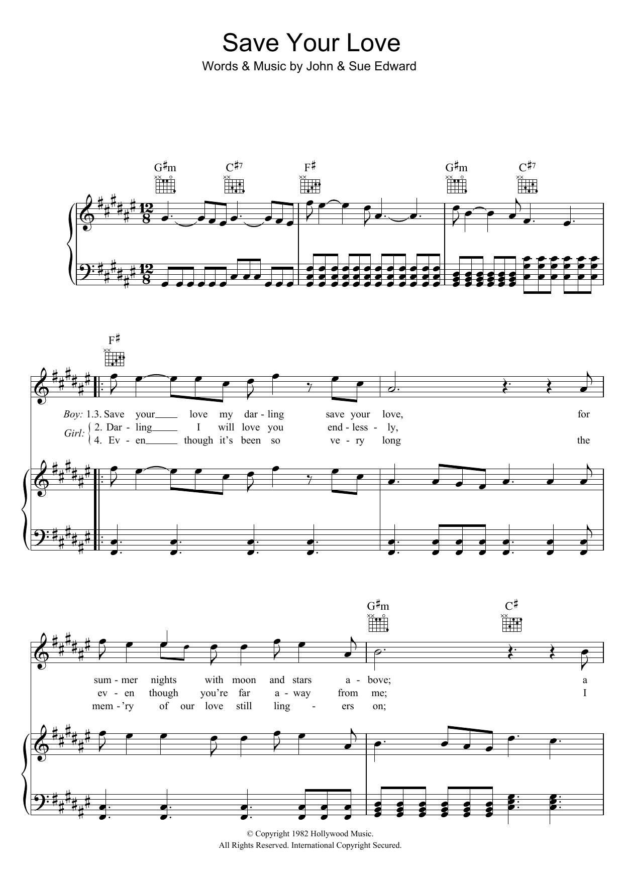 Produktgalerie: Seite 1 von 1 Save Your Love, Renée and Renato, Gesang, Gitarre, Klavier