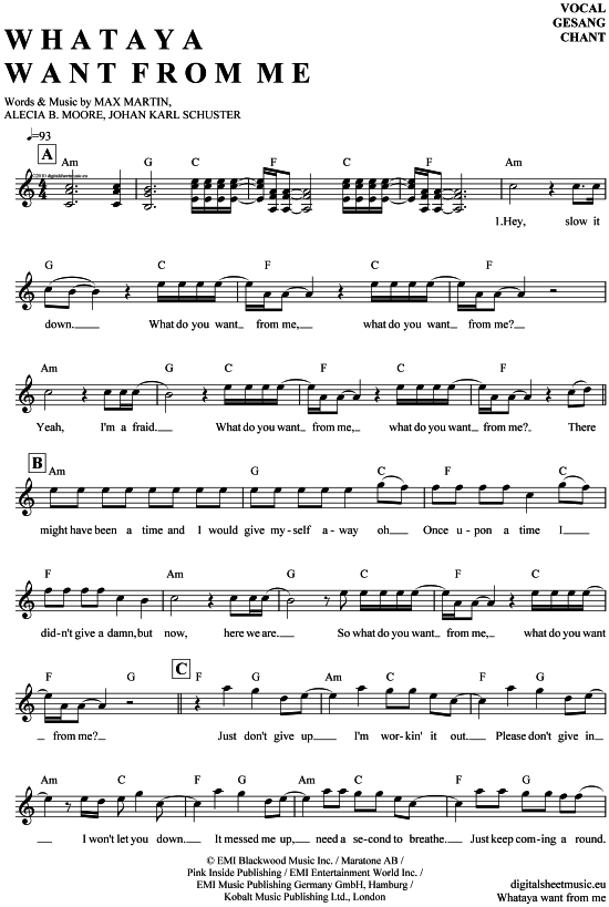 Product gallery: Page 1 of 4 Whataya want from me , Lambert, Adam, (vocals)
