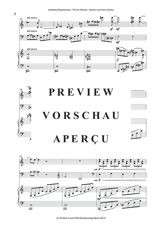 Product gallery: Page 7 of 21 TRIO, , piano, violin and horn/cello