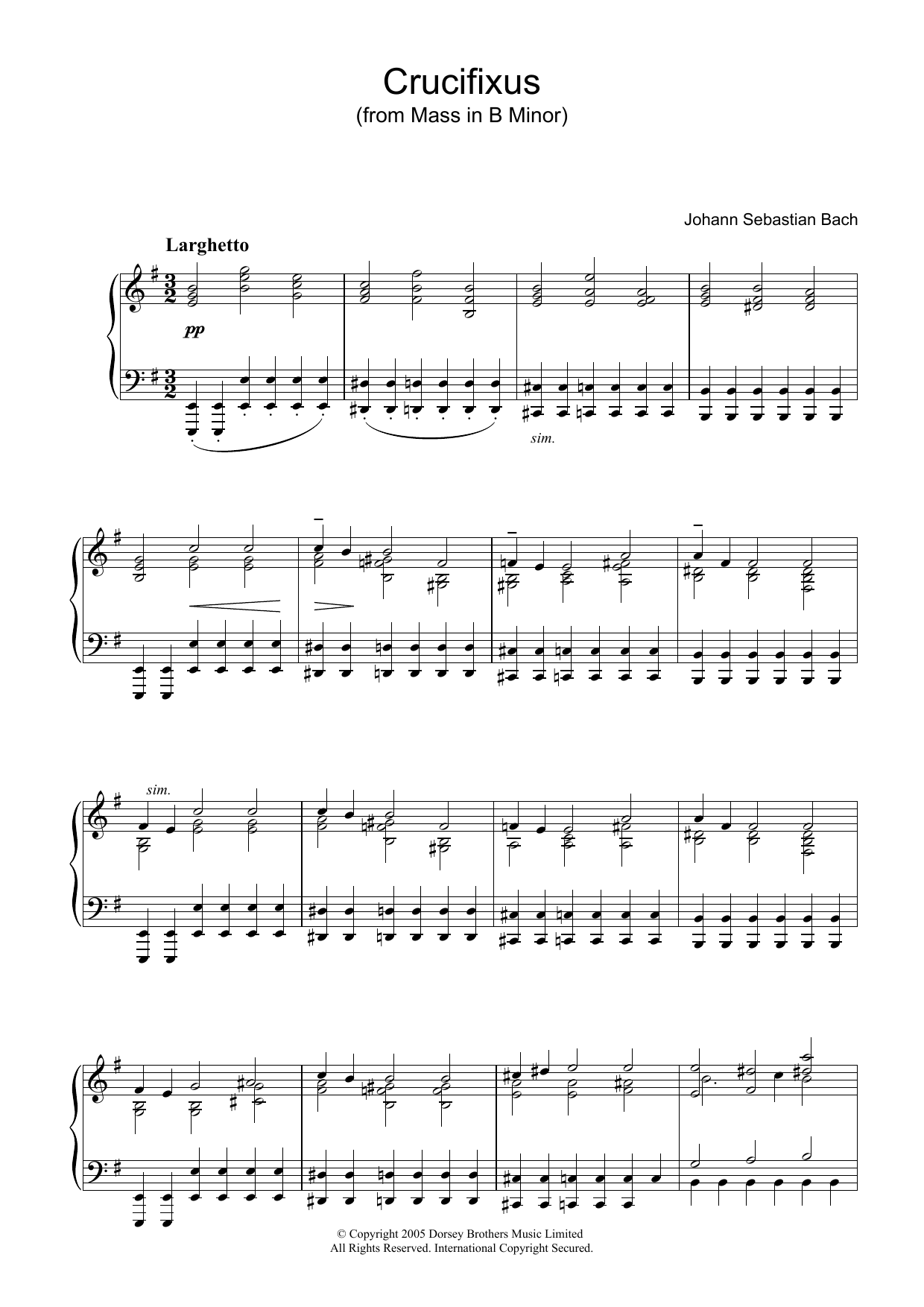 Produktgalerie: Seite 1 von 1 Crucifixus (from Mass In B Minor), Johann Sebastian Bach, Klavier