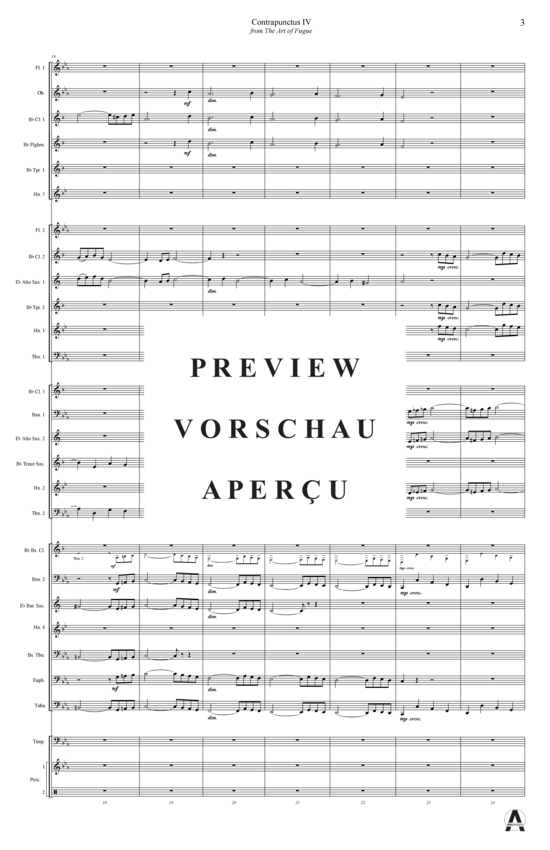 Produktgalerie: Seite 6 von 20 Contrapunctus 4 aus Kunst der Fuge , , (Concert Band)