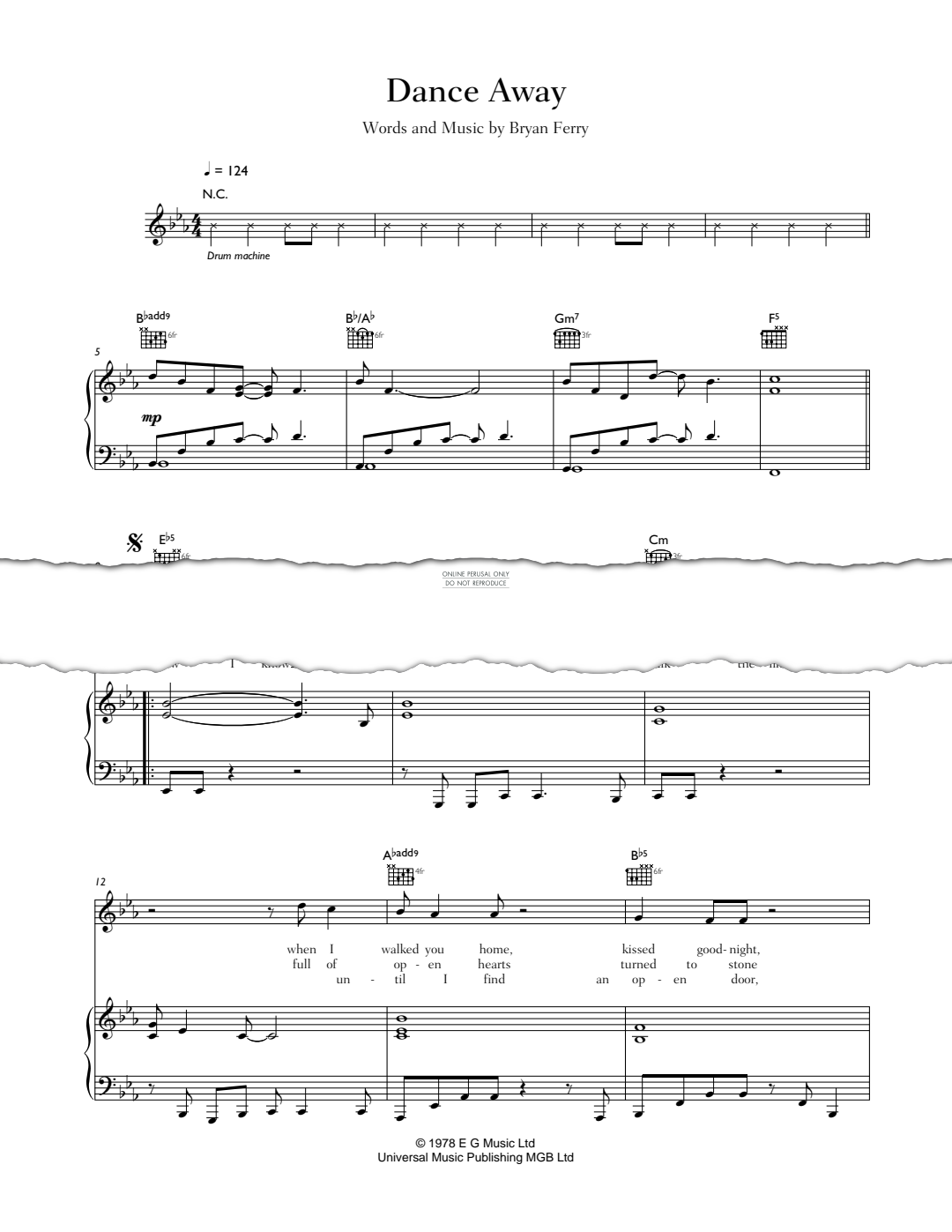 Product gallery: Page 1 of 1 Dance Away, Roxy Music