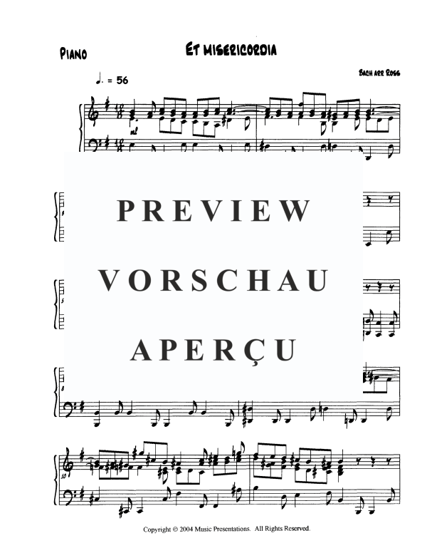Produktgalerie: Seite 6 von 11 Et Misericordia, , BlechblÀser Trio und Klavier