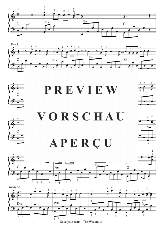 gallery: Save Your Tears, maerchenkoenig, (Klavier Solo)