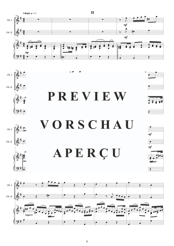 Produktgalerie: Seite 9 von 11 Oboe Concerto No.6 in G-Dur Op.9, , 2 Oboen und Cembalo