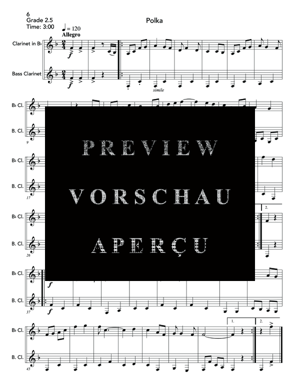 Product gallery: Page 10 of 11 Progressive Duets, , (2 clarinets or clarinet and bass clarinet)