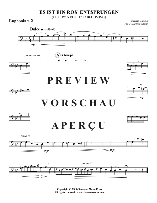 Product gallery: Page 5 of 8 Es ist ein Ros enstprungen , , (Tuba Quartet: 2x Baritone, 2xTuba)