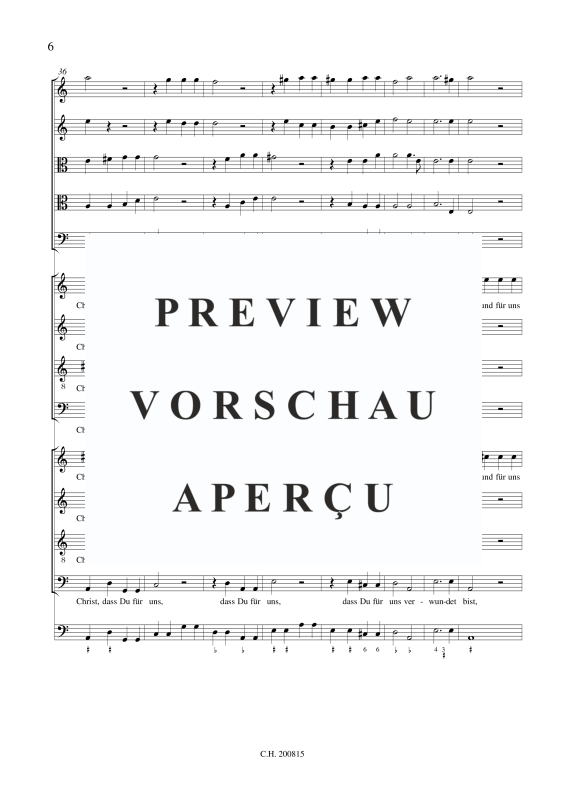 gallery: Wir danken Dir, Herr Jesu Christ, , (Gemischtes Ensemble Doppelchor, Streicher und BC)