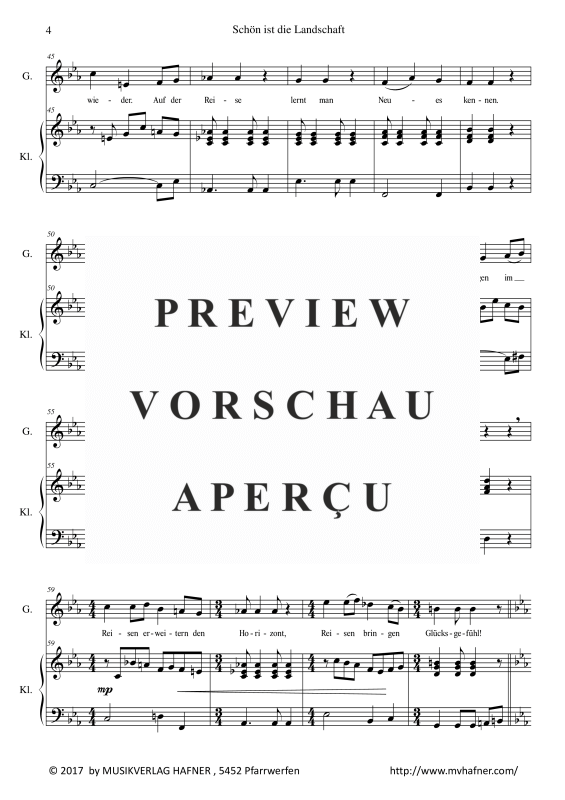 Product gallery: Page 9 of 11 Schön ist die Landschaft, , (medium voice and piano)