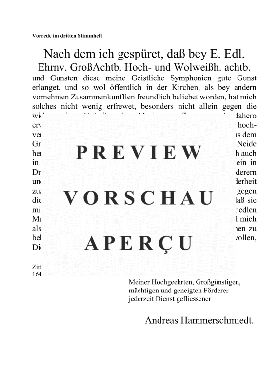 Produktgalerie: Seite 8 von 11 Musikalische Andachten III. Teil: Geistliche Symphonien, , (Gemischtes Ensemble 1-2 Vokalstimmen, 2 Violinen, Violon und BC)