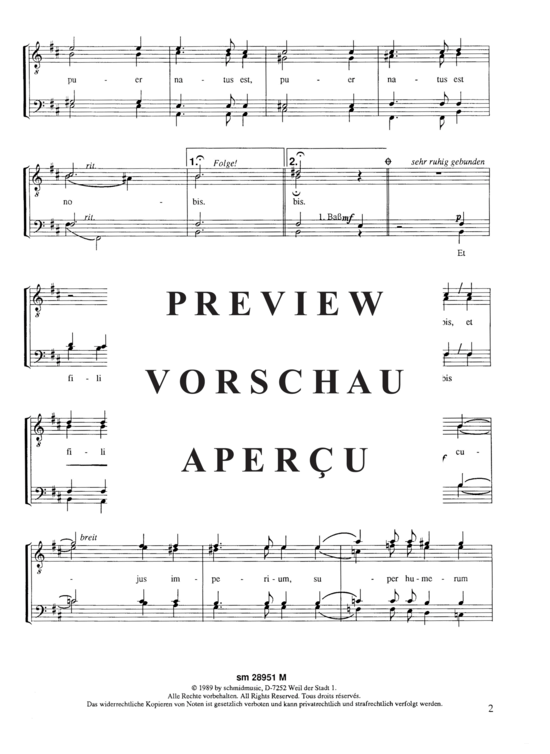 Product gallery: Page 5 of 9 Puer Natus est , , (male choir)