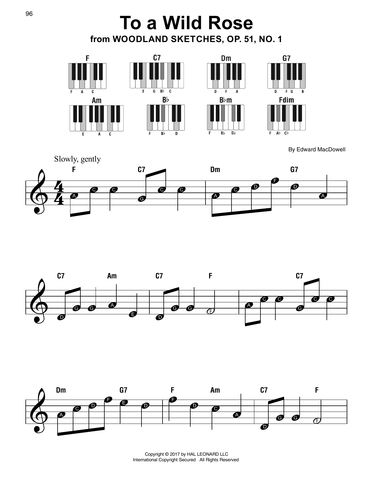 Product picture to: To A Wild Rose, Op. 51, No. 1