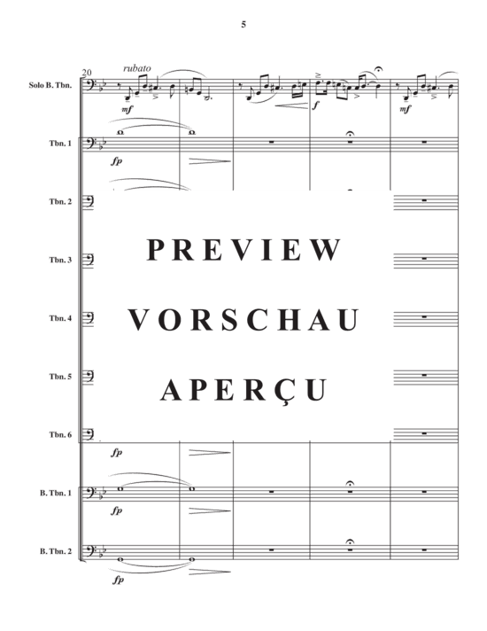 Product gallery: Page 7 of 21 Songs of the forest , , (Trombone ensemble 8 parts + bass trombone solo)