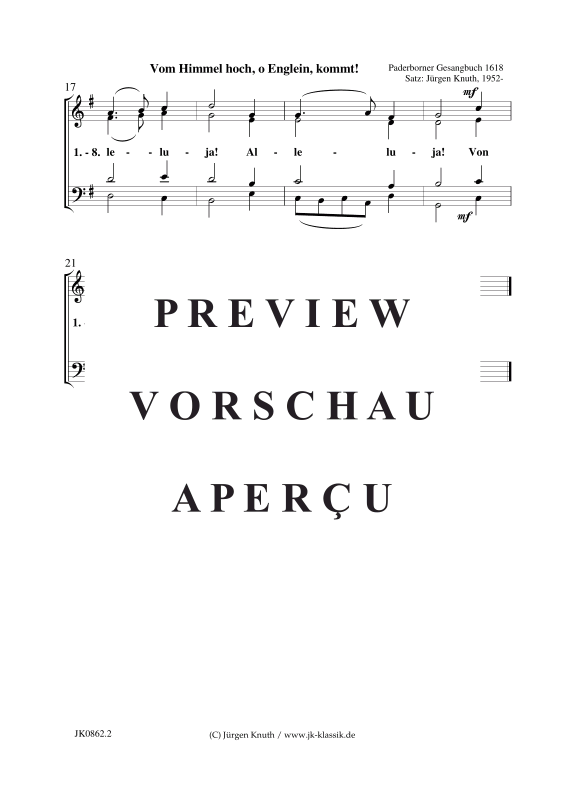 Product gallery: Page 3 of 3 Vom Himmel hoch, o Englein, kommt! , , (mixed choir)