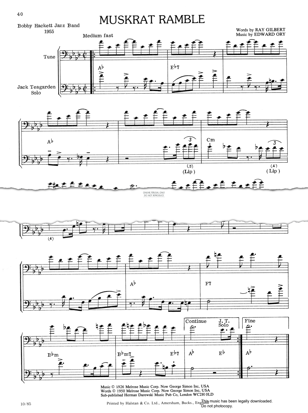 Product picture to: Muskrat Ramble - Jack Teagarden