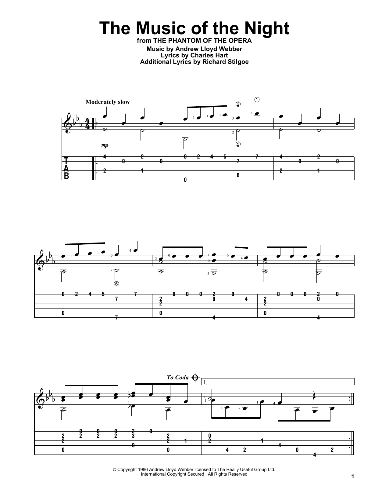 Product picture to: The Music Of The Night (from The Phantom Of The Opera)