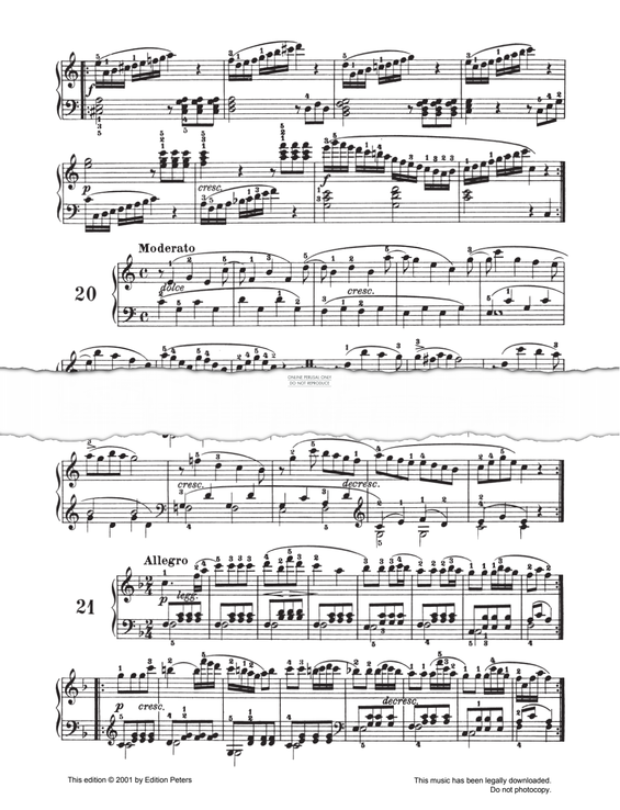 Produktgalerie: Seite 1 von 1 Allegro Op. 139 No. 21, Carl Czerny, Klavier