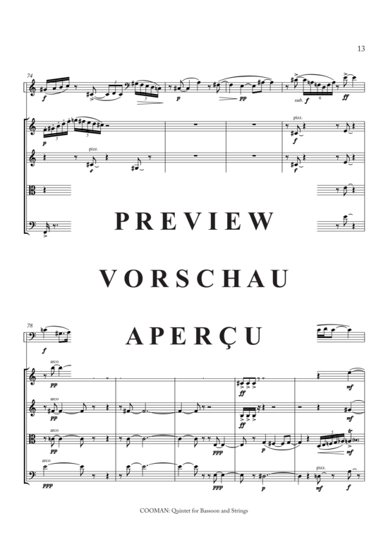 Product gallery: Page 14 of 21 Quintett für Fagott und Streicher, , 