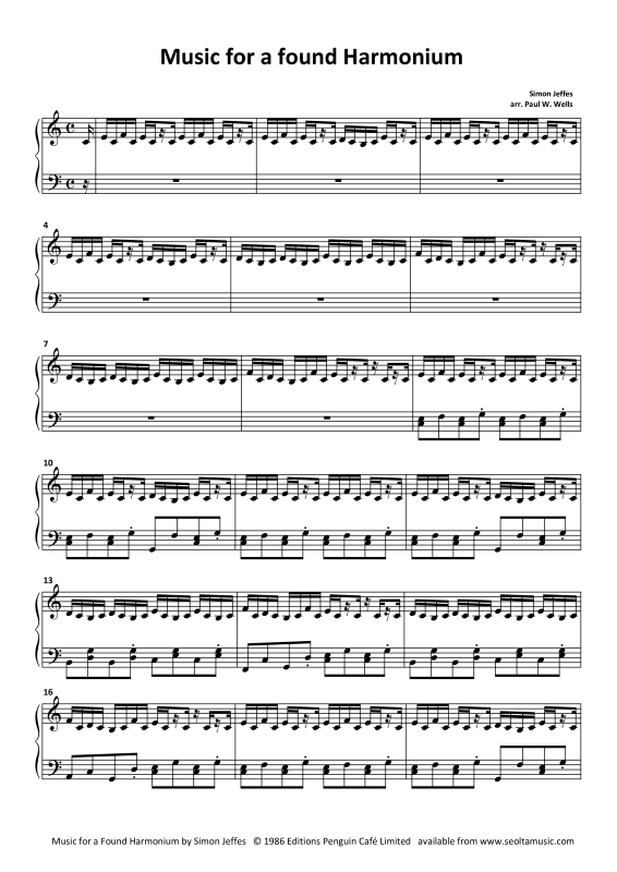 Product picture to: Music for a found HarmoniumSimon Jeffes