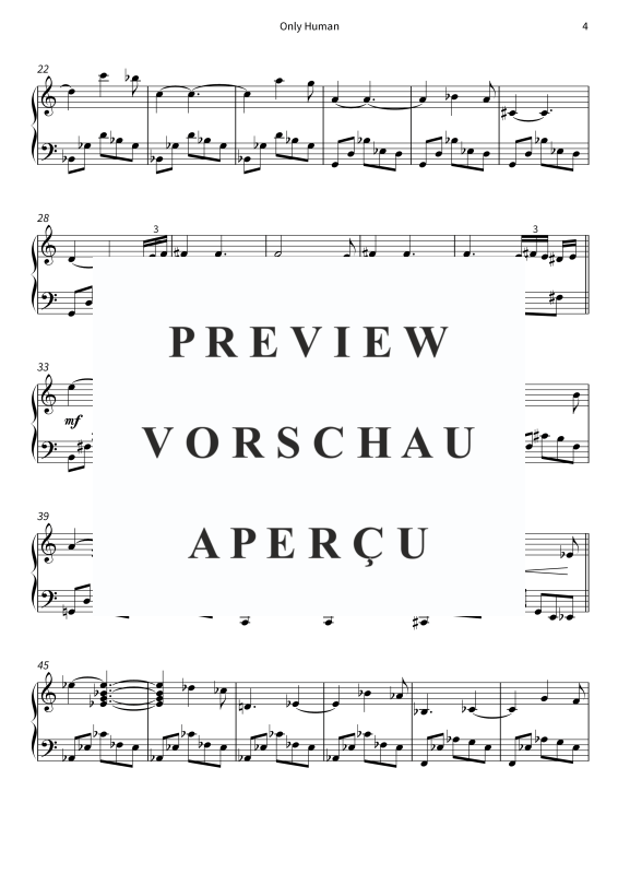 gallery: Only Human, , Klavier Solo