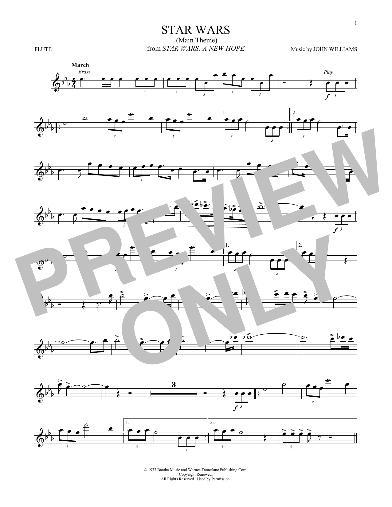 Product gallery: Page 1 of 1 Star Wars (Main Theme), John Williams