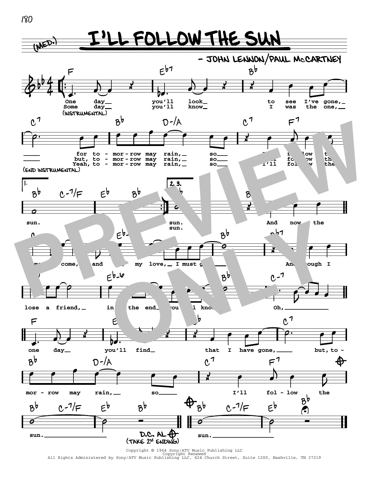 Produktgalerie: Seite 1 von 1 I'll Follow The Sun (High Voice), The Beatles