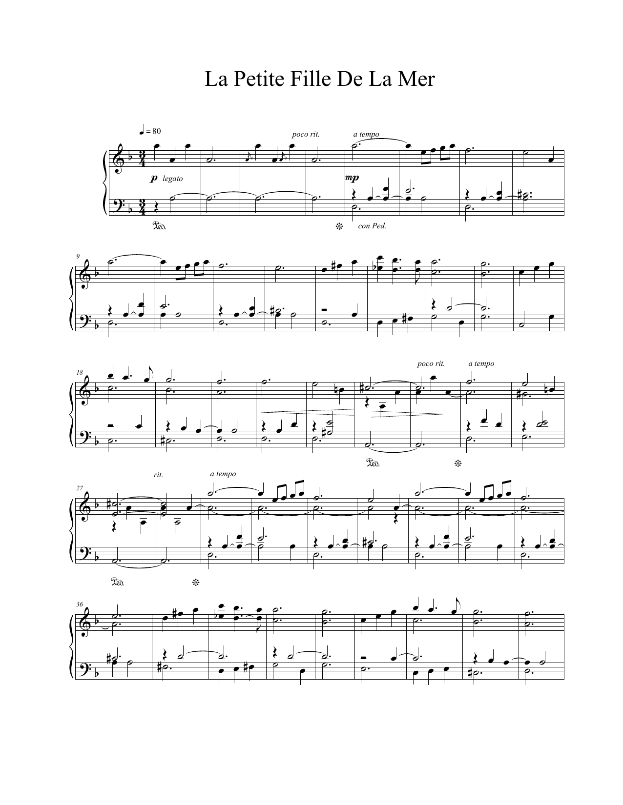 Produktgalerie: Seite 1 von 1 La Petite Fille De La Mer, Vangelis, Klavier