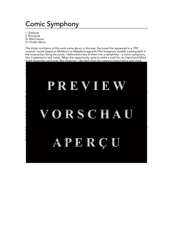 Product gallery: Page 4 of 11 Comic Symphony, , (clarinet in Bb and piano)