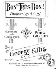 cover: Bon! Tres Bon!, Fred Gibson, Gesang, Klavier