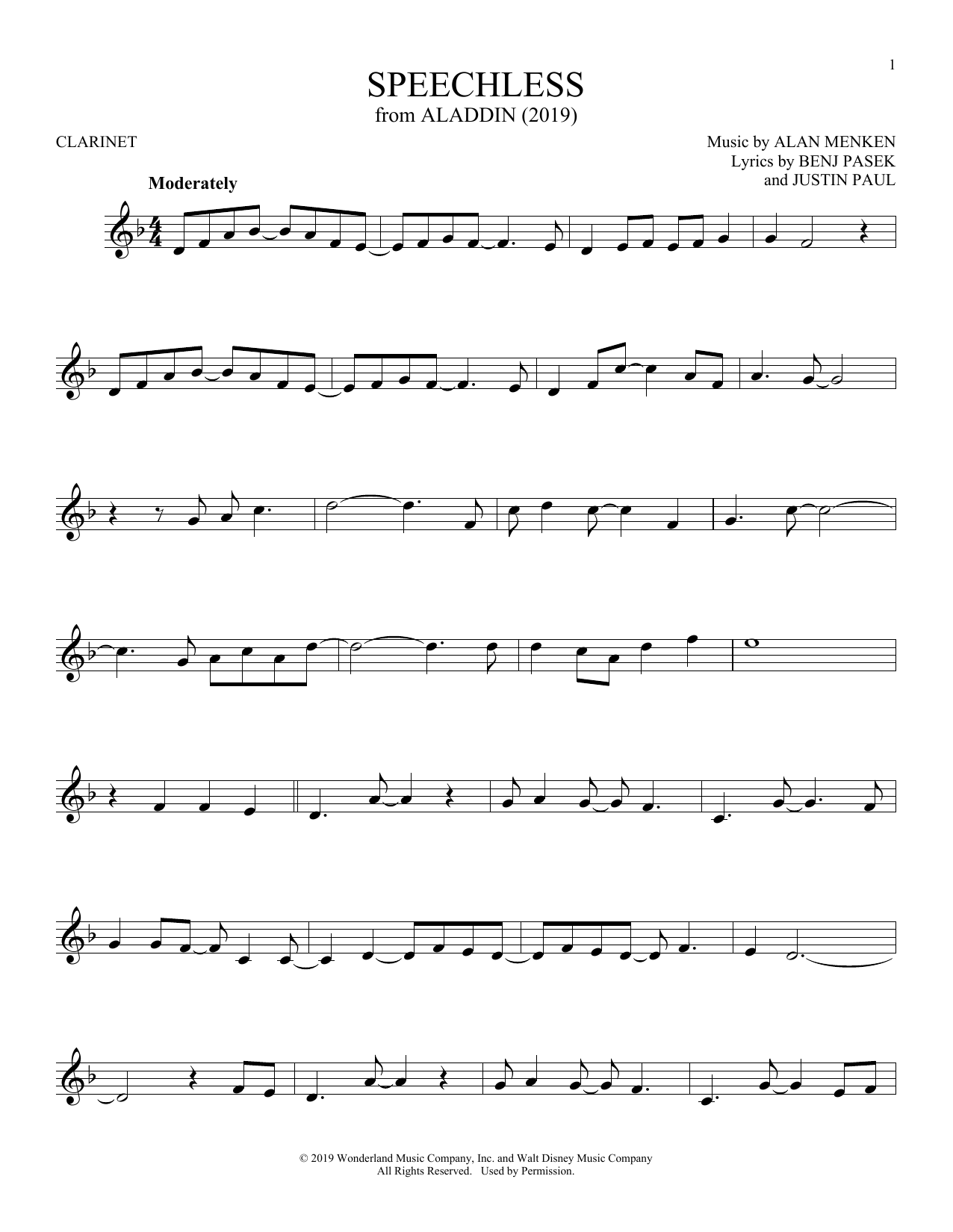 Product gallery: Page 1 of 1 Speechless (from Aladdin) (2019), Naomi Scott