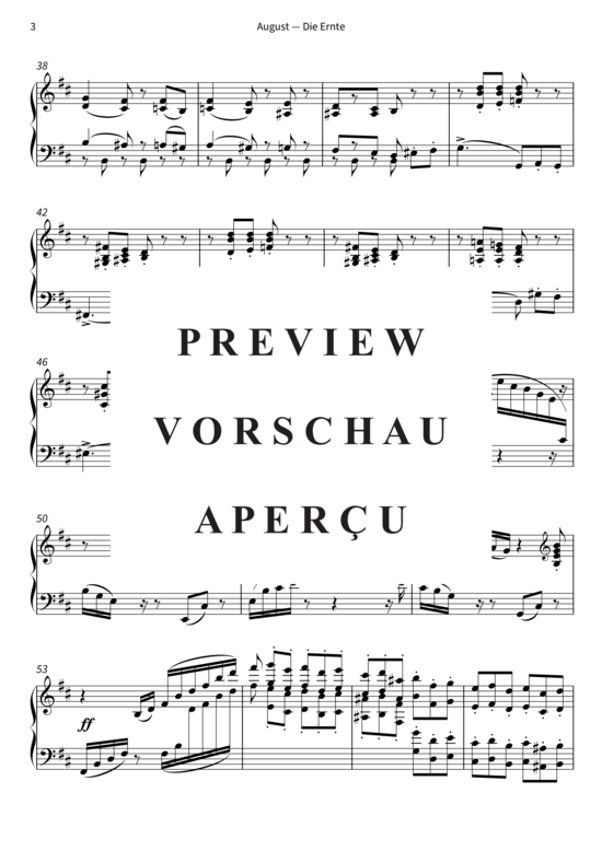 Product gallery: Page 6 of 12 August - Die Ernte - Die Jahreszeiten op. 37b, Nr. 8 , , Piano Solo