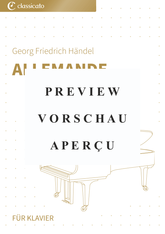 Product gallery: Page 2 of 6 Allemande - Suite Nr. 4 d-Moll HWV 437, , Solo Piano