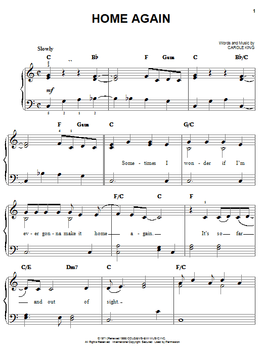 Produktgalerie: Seite 1 von 1 Home Again, Carole King, Klavier
