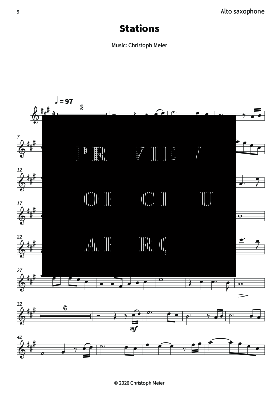 Produktgalerie: Seite 11 von 11 Stations - Gentle Melodies for Weddings, Church, and Other Occasions, , Altsaxophon und Klavier
