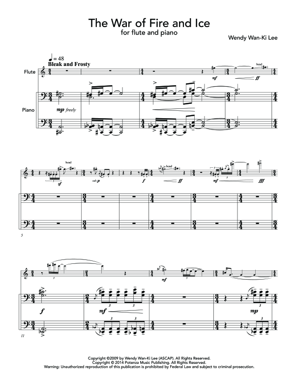 Product gallery: Page 1 of 11 War of Fire and Ice, The, , (flute and piano)