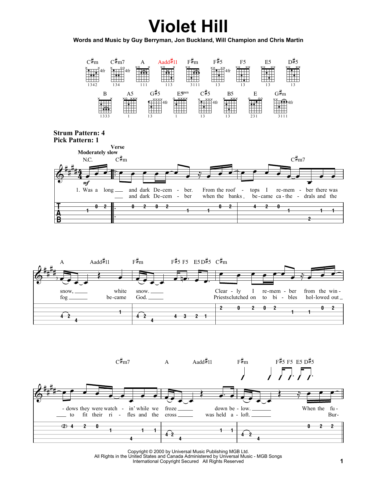 Product gallery: Page 1 of 1 Violet Hill, Coldplay